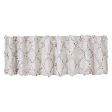 Frayed Lattice Oatmeal Valance Curtain 16x72 VHC Brands - The Fox Decor